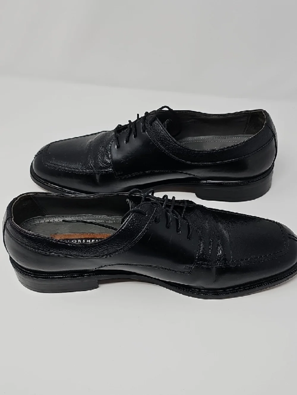 Classic Men's Black Leather Lace-Up Dress Shoes Size 12D